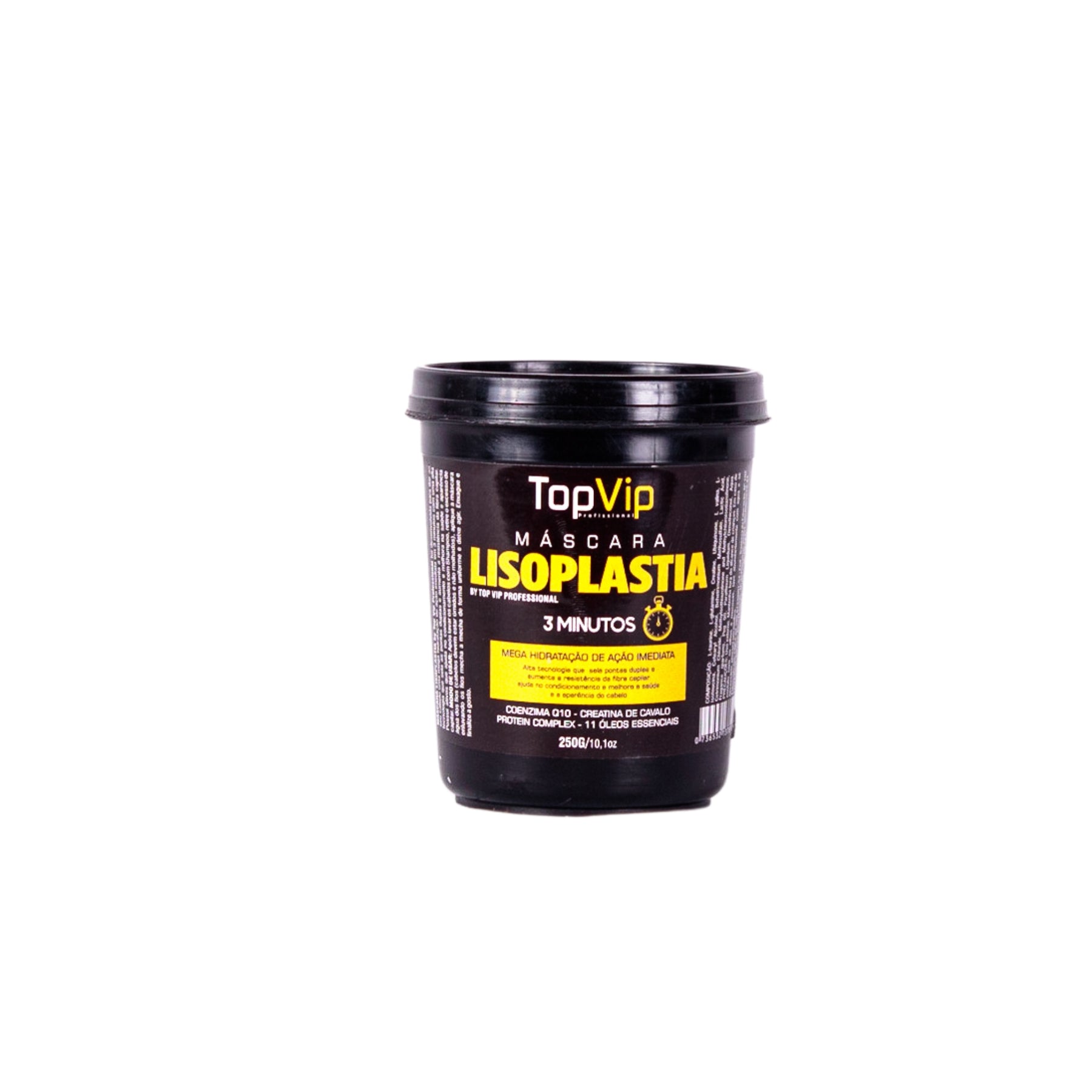 Pote da Máscara Capilar Efeito Teia 3 Minutos TopVip 250g para reconstrução instantânea